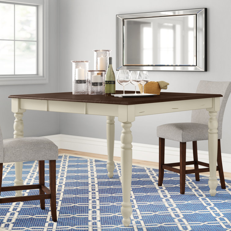 Three Posts™ Itchington Counter Height Butterfly Leaf Solid Wood Dining Table & Reviews Wayfair
